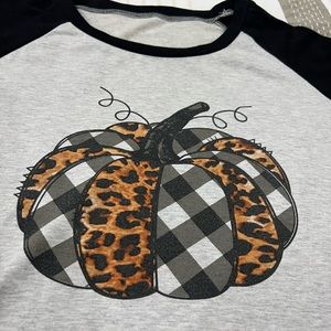 Fun Fall pumpkin 3/4 sleeve raglan